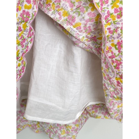 LoveShackFancy Marquise Floral Mini Dress 8 Fruity Punch Pink Cotton Coquette - Picture 9 of 15